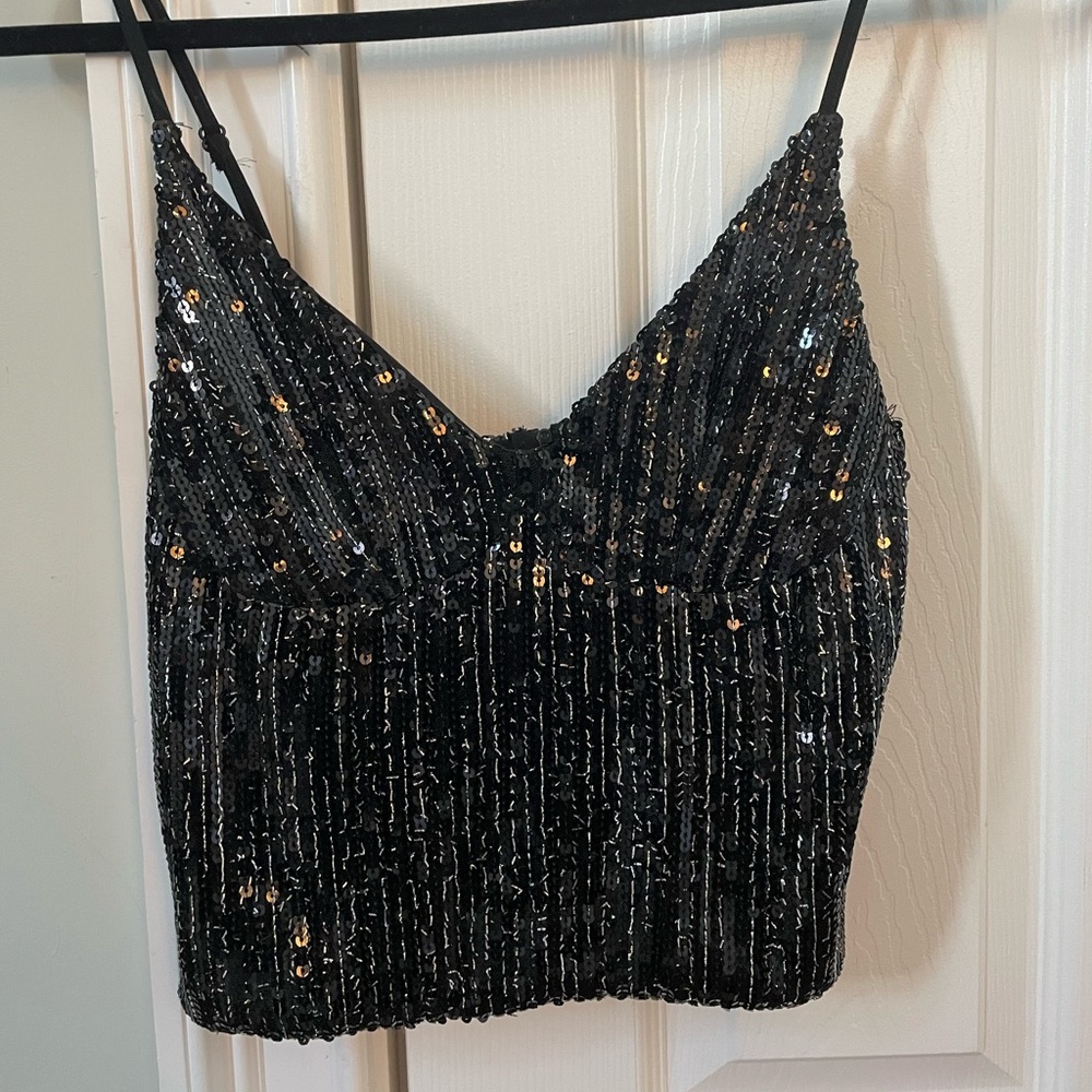 Zara Sequin tank top, size medium